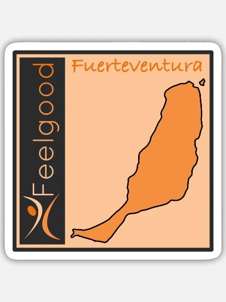 Feelgood Fuerteventura - Sticker Größe S (10 x 10 cm) - Mattweiß