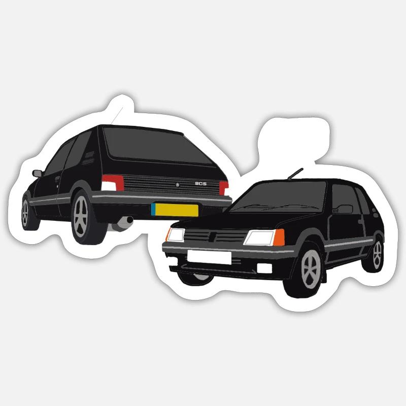 205 C 2 - Sticker size S (10 x 10 cm) - white matte