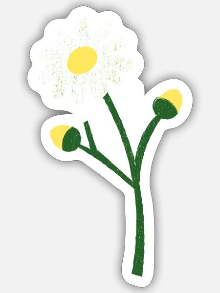 Löwenzahn - Sticker Größe S (10 x 10 cm) - Mattweiß
