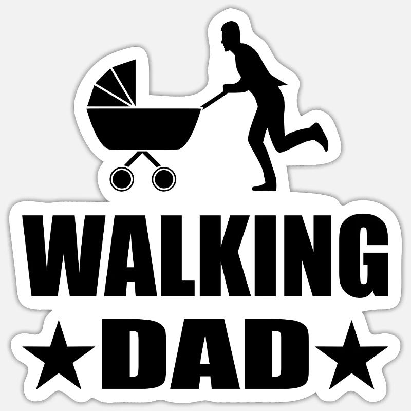 Papa - Sticker Größe S (10 x 10 cm) - Mattweiß