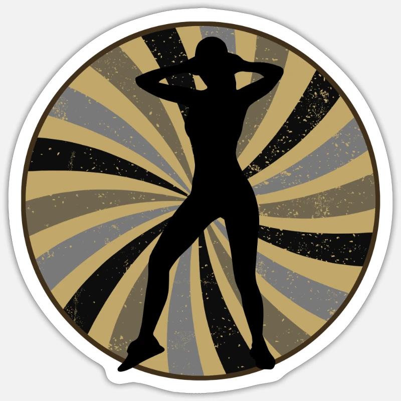 Exercice Exercice Aérobic - Sticker taille S (10 x 10 cm) - blanc mat
