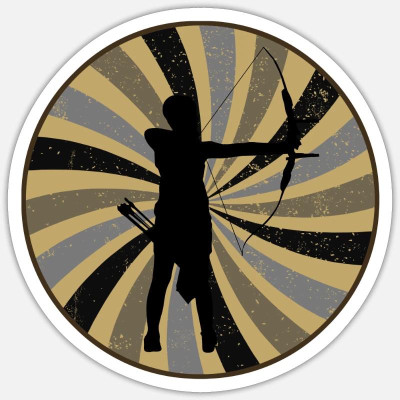 Arc d’archer Arc - Sticker taille S (10 x 10 cm) - blanc mat