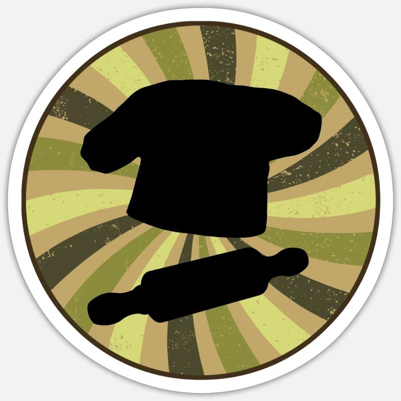 Baking Backen Backwaren - Sticker Größe S (10 x 10 cm) - Mattweiß