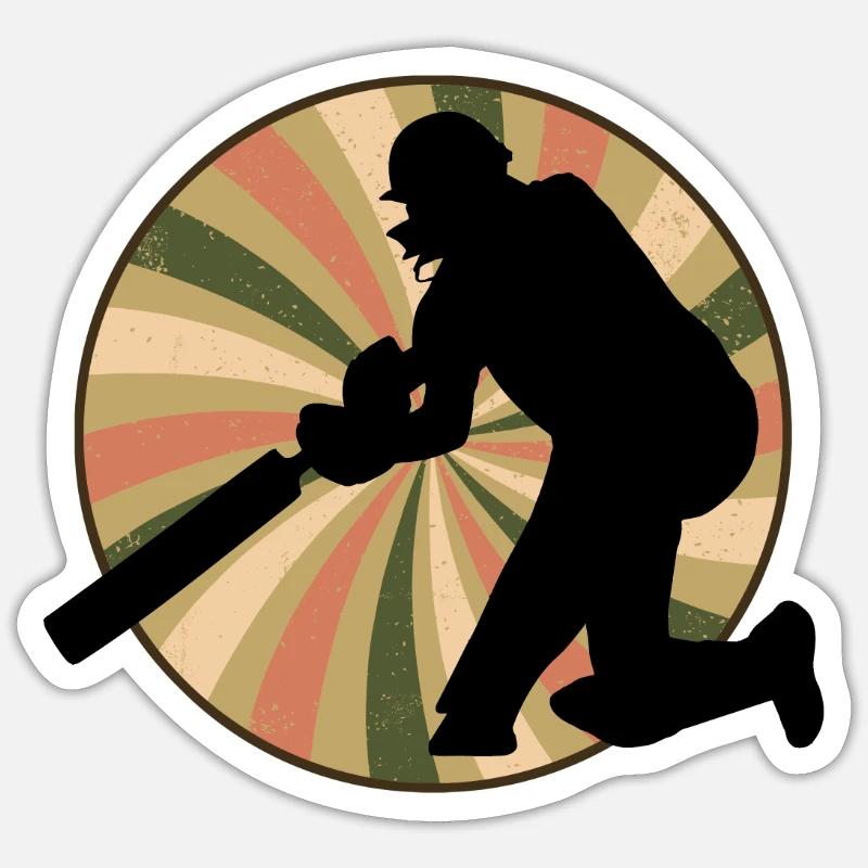 Lanceur de cricket - Sticker taille S (10 x 10 cm) - blanc mat
