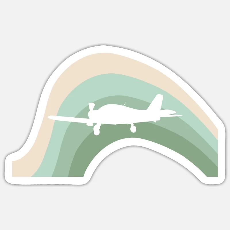 Luftfahrt Fliegen Luftfahrt Sticker Größe S (10 x 10 cm)