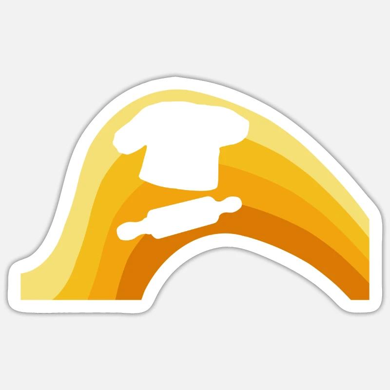 Baking Backen Baking - Sticker size S (10 x 10 cm) - white matte