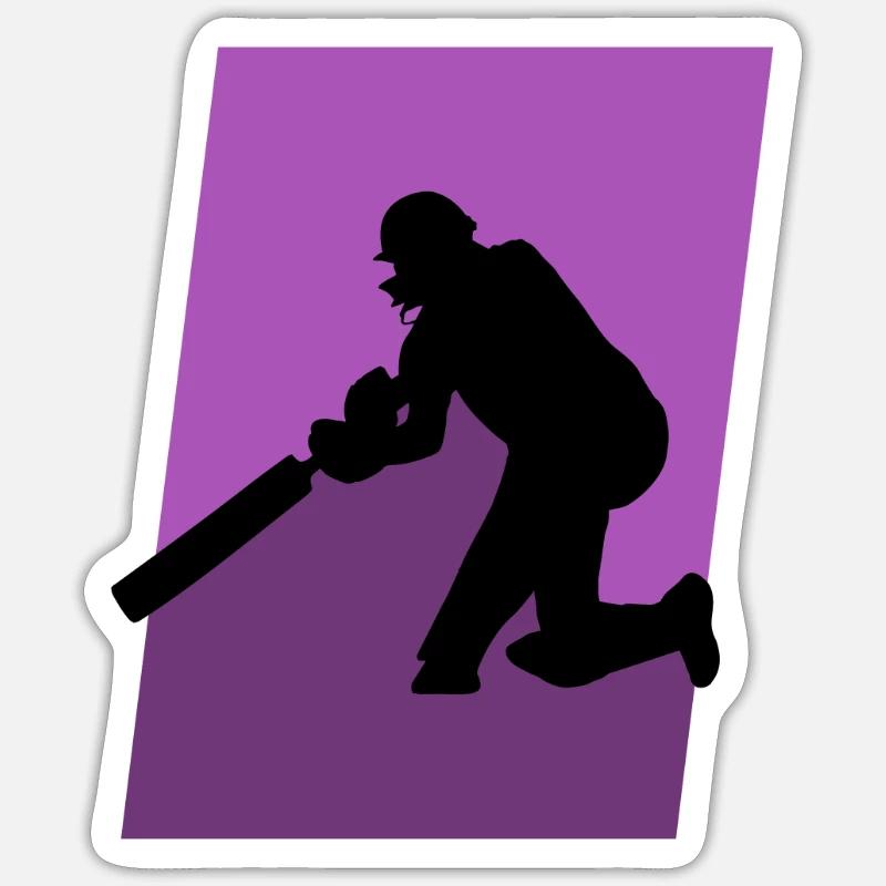 Cricket Pitcher Cricketer Sticker size S (10 x 10 cm)