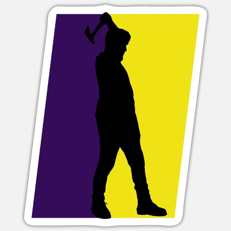 Axe Axe Throwing Axe Throwing - Sticker size S (10 x 10 cm) - white matte