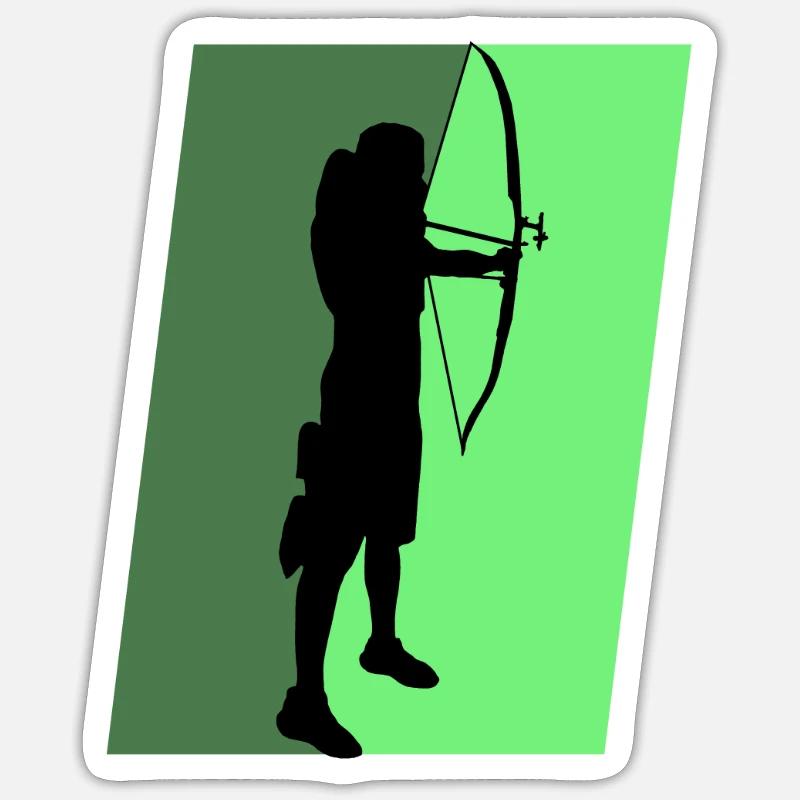 Bow Longbow Archery Sticker size S (10 x 10 cm)