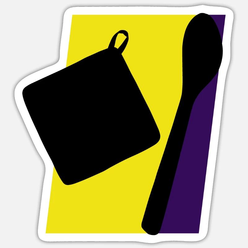 Backen Bäcker Bäckerei - Sticker Größe S (10 x 10 cm) - Mattweiß