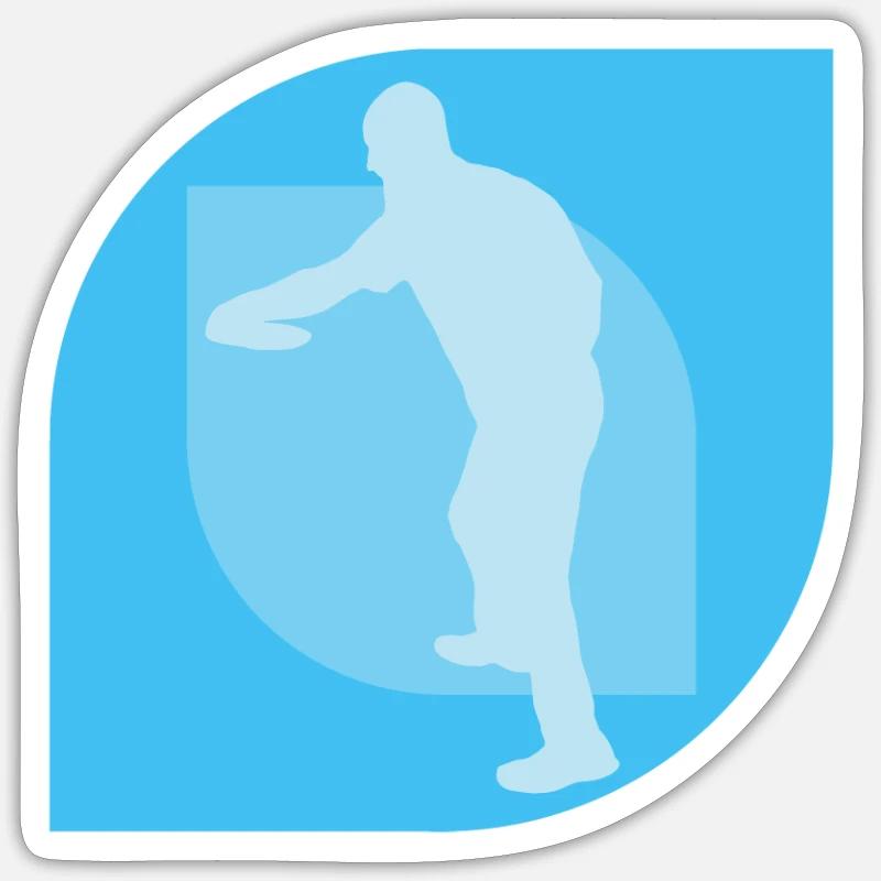 Disc Discgolf Discgolf - Sticker Größe S (10 x 10 cm) - Mattweiß