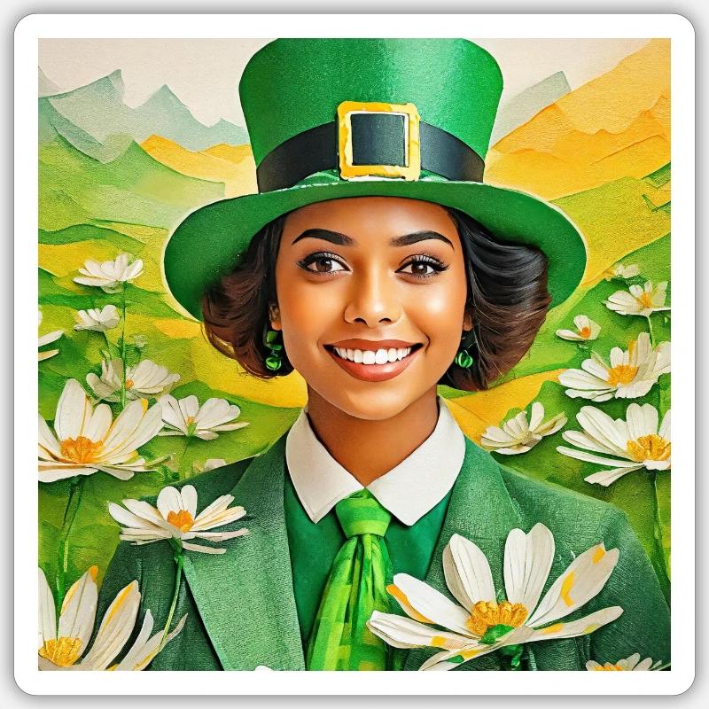 image saint patrick Sticker taille S (10 x 10 cm)