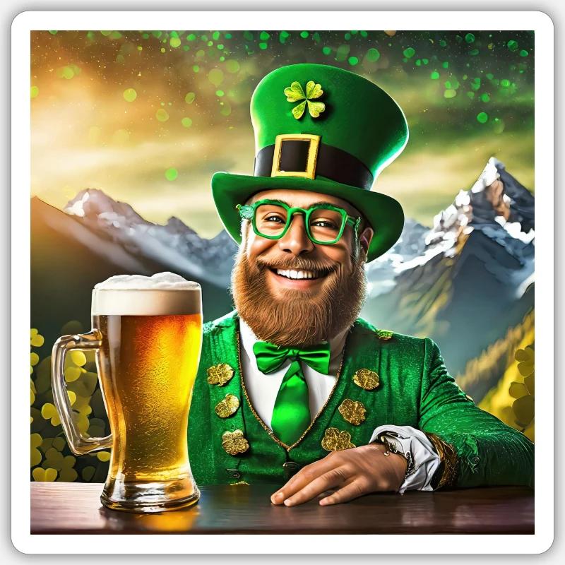 saint patrick Sticker taille S (10 x 10 cm)