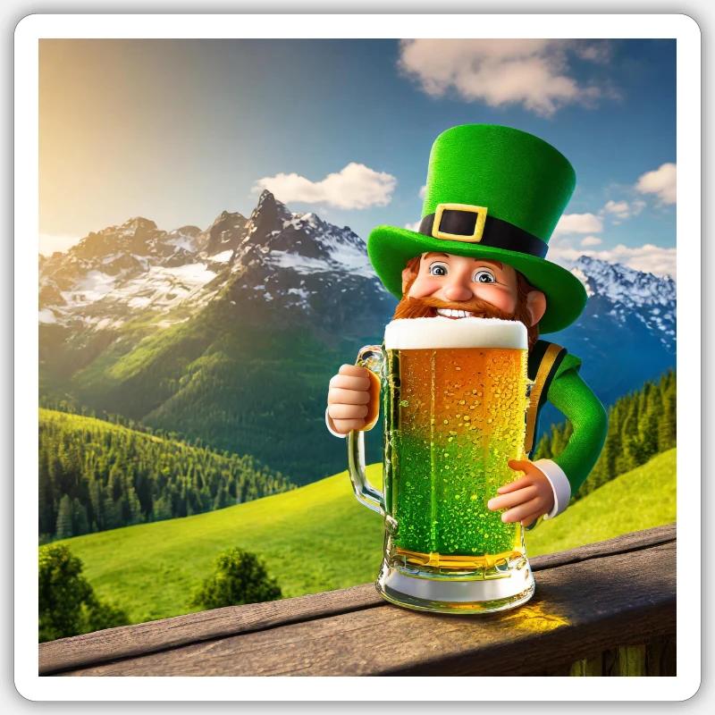 saint patrick Sticker taille S (10 x 10 cm)