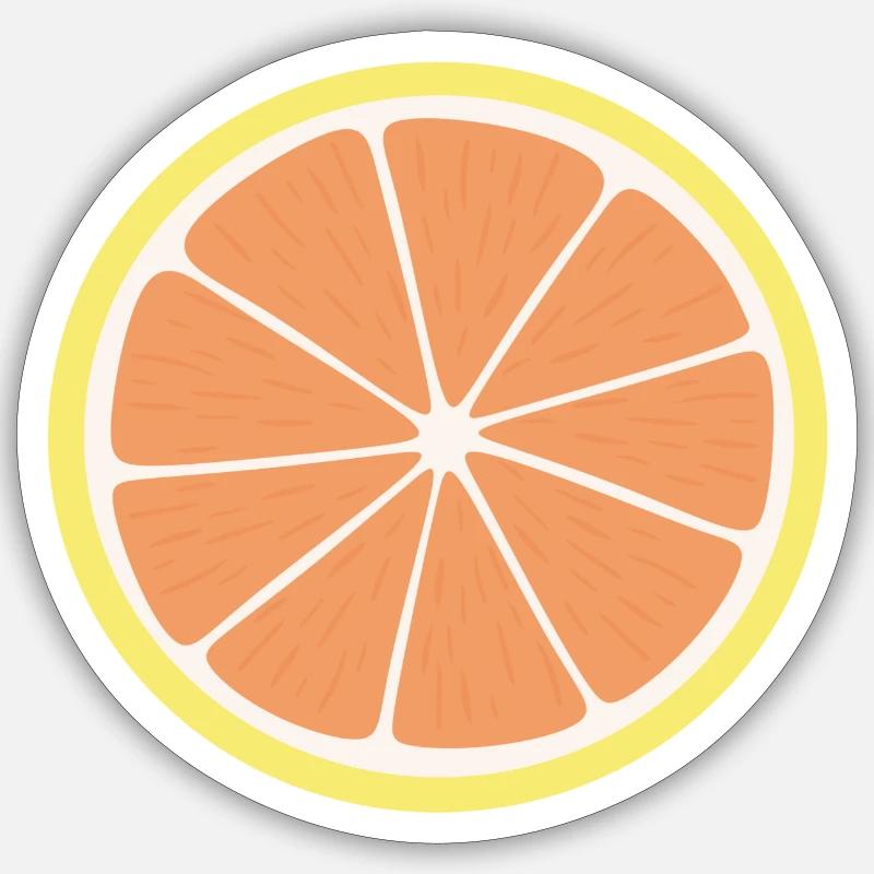 Grapefruit-Scheibe Sticker Größe S (10 x 10 cm)