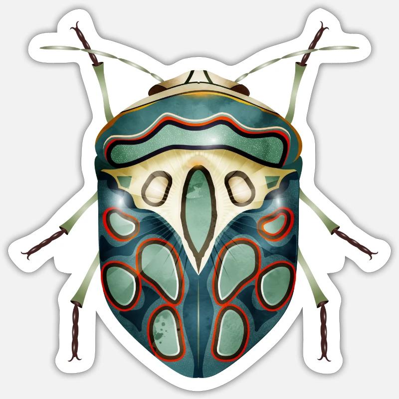 Sphaerocoris annulus fascinant effrayant crawly Sticker taille S (10 x 10 cm)