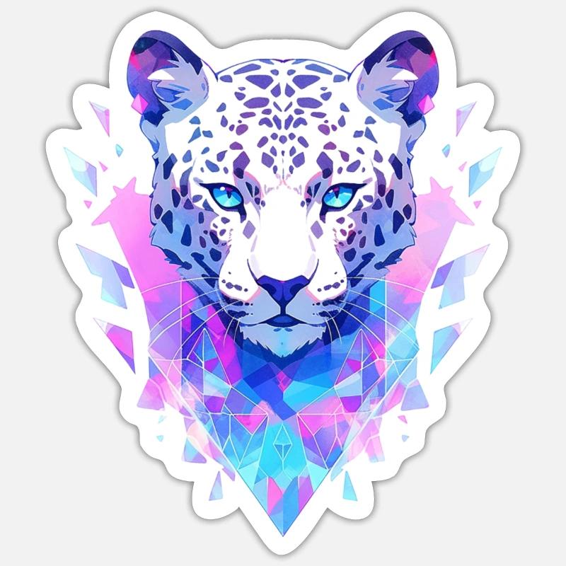 Leopard - Sticker size S (10 x 10 cm) - white matte