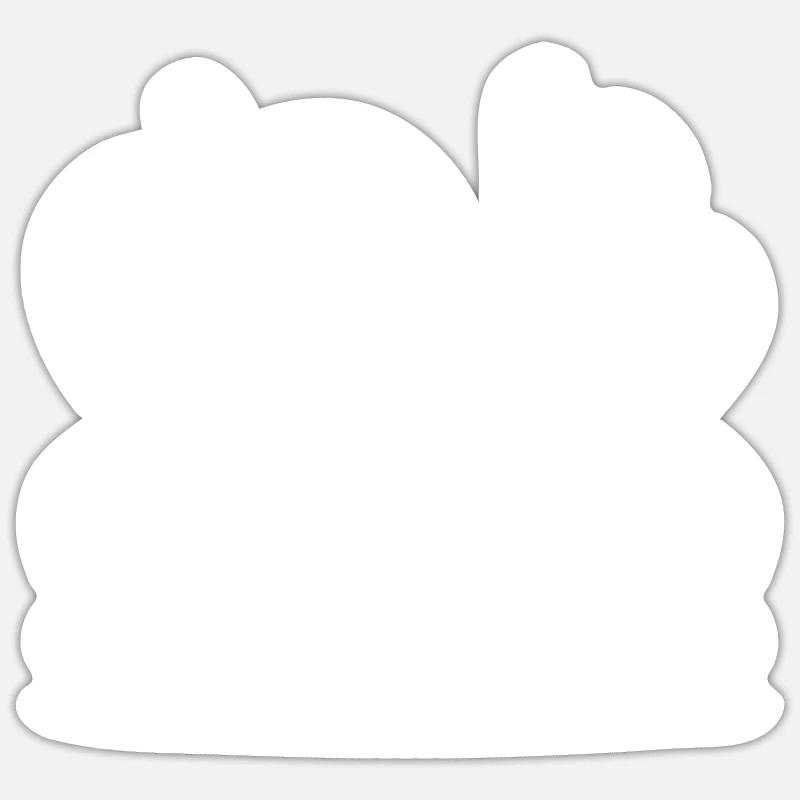 Cool octopus on drums - Sticker size S (10 x 10 cm) - white matte