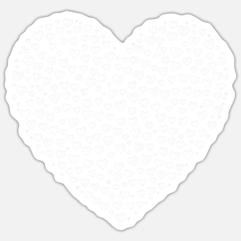 Cœur - Sticker taille S (10 x 10 cm) - blanc mat