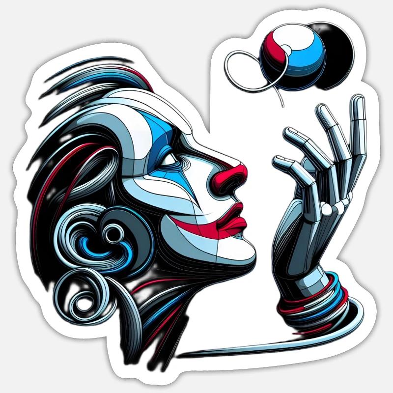 Trickster | Archetyp - Sticker Größe S (10 x 10 cm) - Mattweiß