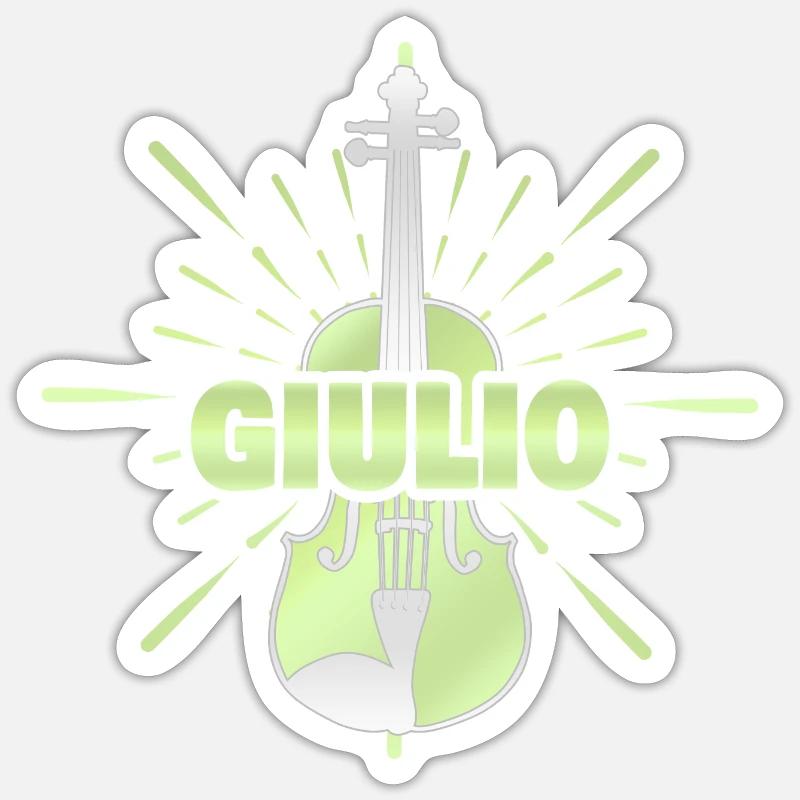 Giulio - Sticker taille S (10 x 10 cm) - blanc mat