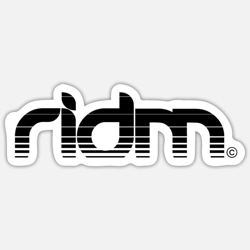 RIDM rayé Sticker taille S (10 x 10 cm)
