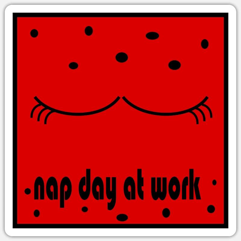 Nap at work 2 Sticker size S (10 x 10 cm)