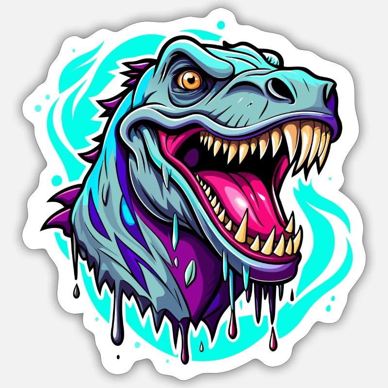 T-Rex - Sticker size S (10 x 10 cm) - white matte