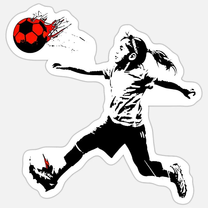 MädchenFussball Sticker Größe S (10 x 10 cm)