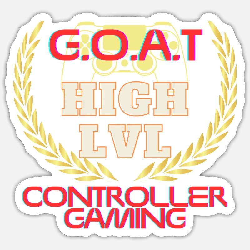 GOAT controller gamer - Sticker Größe S (10 x 10 cm) - Mattweiß