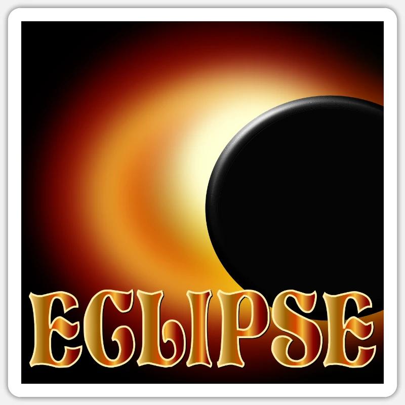 SOLAR ECLIPSE ECLIPSE ASTRONOMY - Sticker size S (10 x 10 cm) - white matte