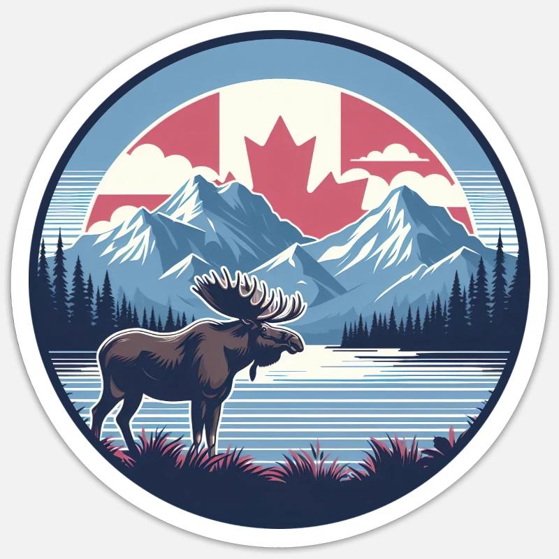 Kanada 17 - Sticker Größe S (10 x 10 cm) - Mattweiß