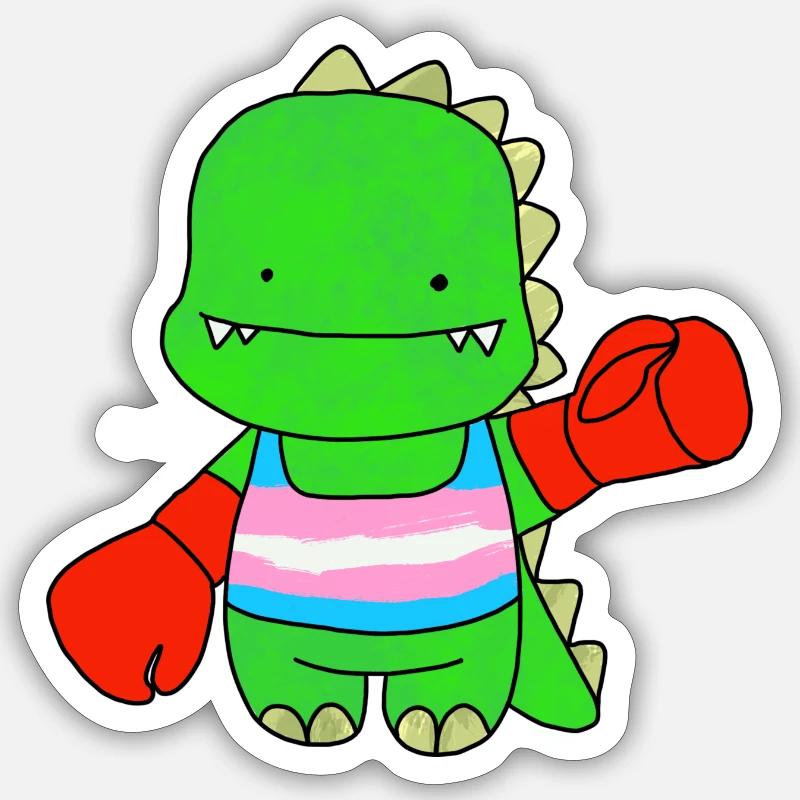 Milow Trans Rex - Sticker Größe S (10 x 10 cm) - Mattweiß