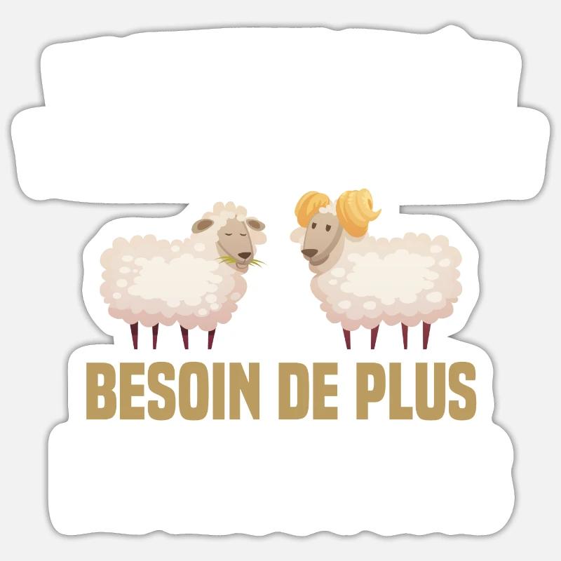 Sheep Sheep Peasant Shepherd Sticker size S (10 x 10 cm)