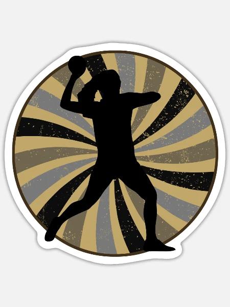 Mannschaft Dodgeball - Sticker Größe S (10 x 10 cm) - Mattweiß