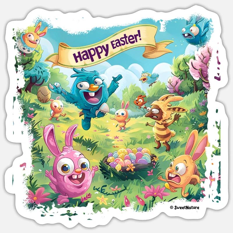 Easter World Sticker size S (10 x 10 cm)