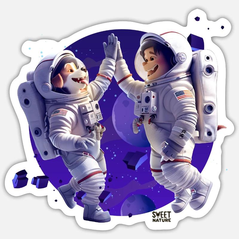 Bienvenue dans l’espace ! - Sticker taille S (10 x 10 cm) - blanc mat