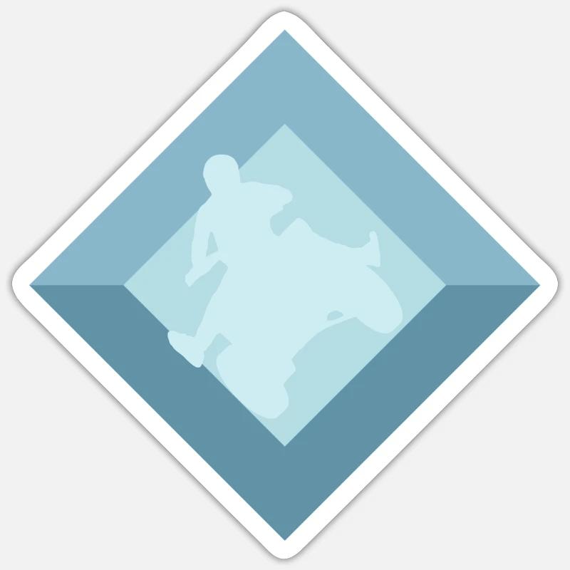 Cascade Cascade Cascadeur - Sticker taille S (10 x 10 cm) - blanc mat