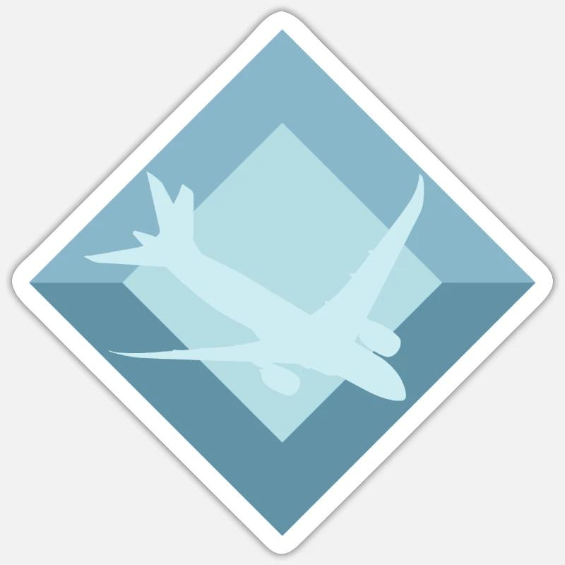Aerospace Luftfahrt Luftfahrt - Sticker Größe S (10 x 10 cm) - Mattweiß