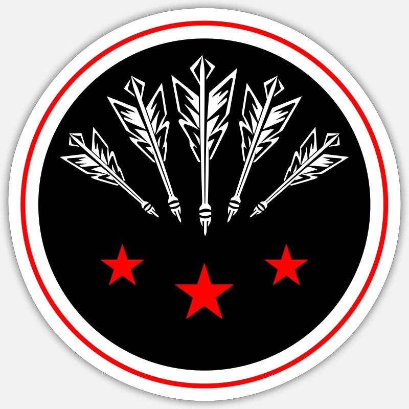 Darts Team Darts Icon - Sticker size S (10 x 10 cm) - white matte