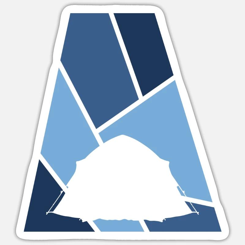 Camping Camping Camper - Sticker Größe S (10 x 10 cm) - Mattweiß