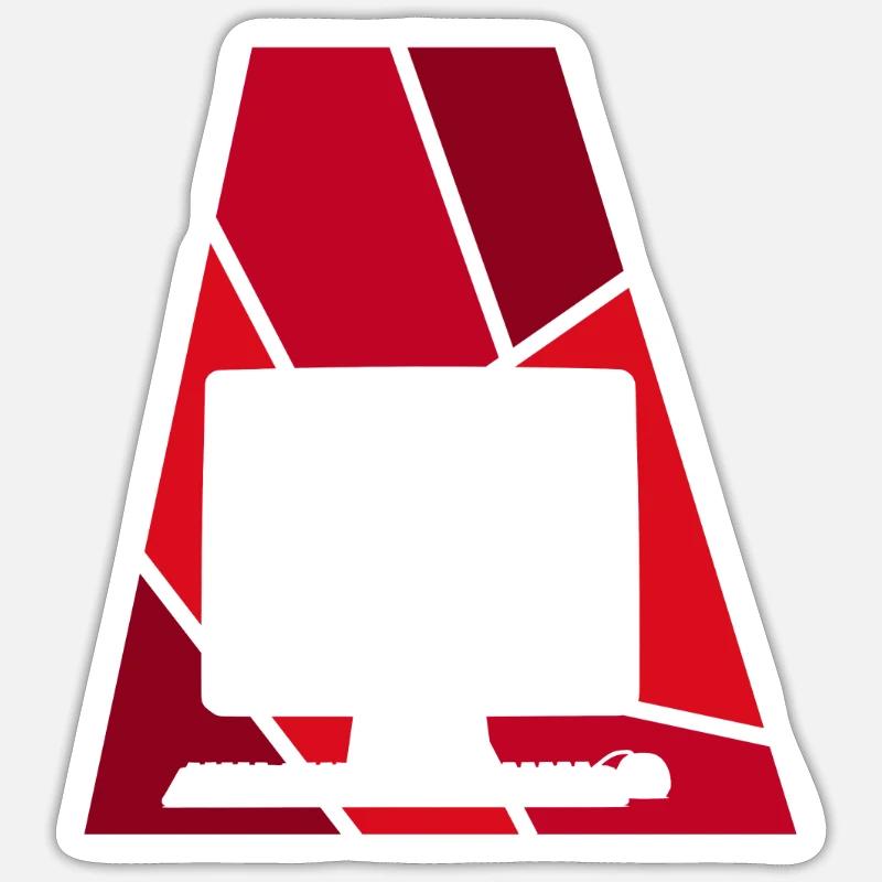 Computer Computer Informatik - Sticker Größe S (10 x 10 cm) - Mattweiß