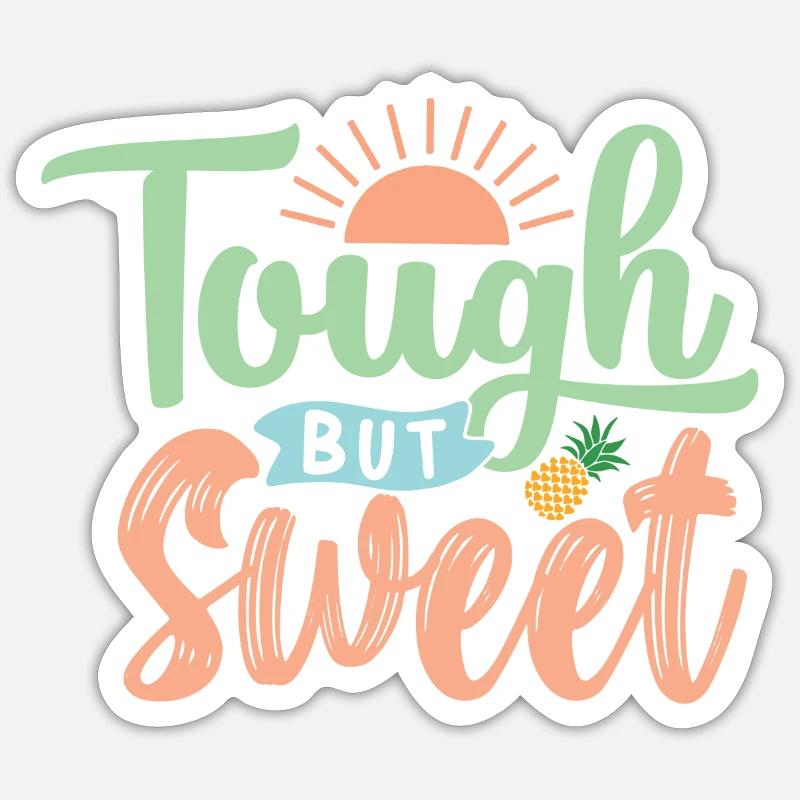 Dur et doux - Sticker taille S (10 x 10 cm) - blanc mat