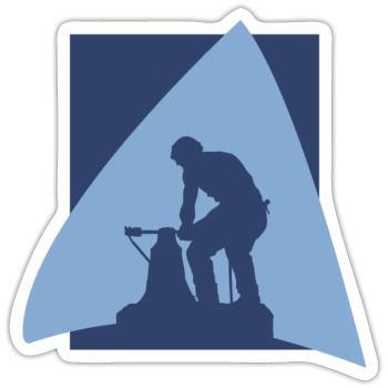 Forging Forging Forming - Sticker size S (10 x 10 cm) - white matte - Front