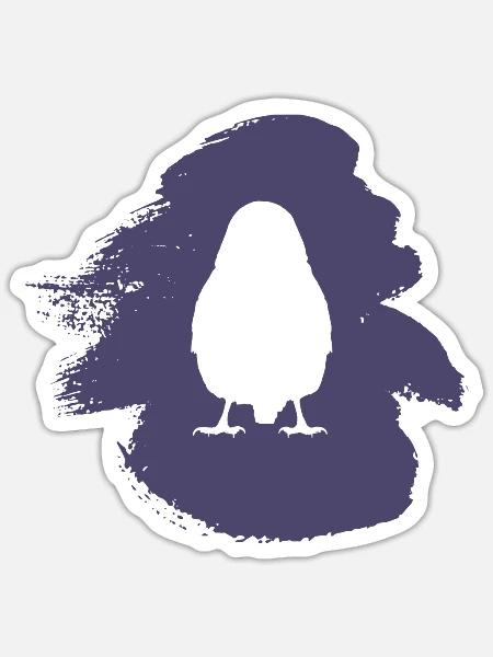 Vogel Watching Vogel Vogel Illustratie - Sticker maat S (10 x 10 cm) - mat wit