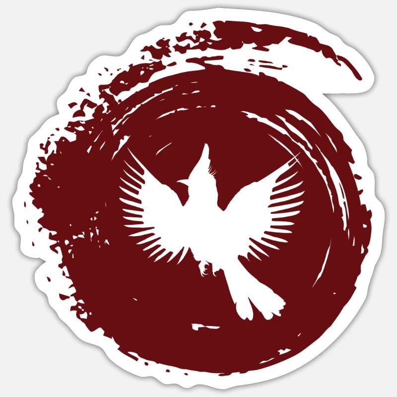 Drôle d’oiseau calopsitte Sticker taille S (10 x 10 cm)