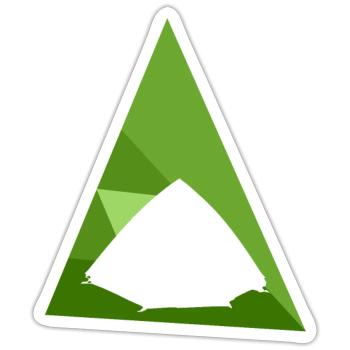 Camping Camper Tents - Sticker size S (10 x 10 cm) - white matte - Front