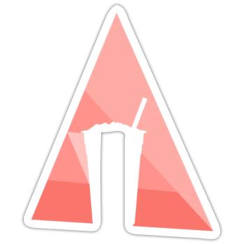 Bubble Tea Boba Tee - Sticker Größe S (10 x 10 cm) - Mattweiß - Vorne