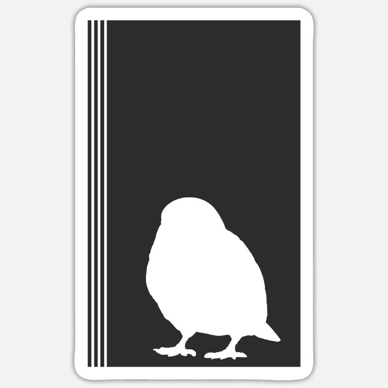 Budgerigar, Wings, Bird - Sticker size S (10 x 10 cm) - white matte