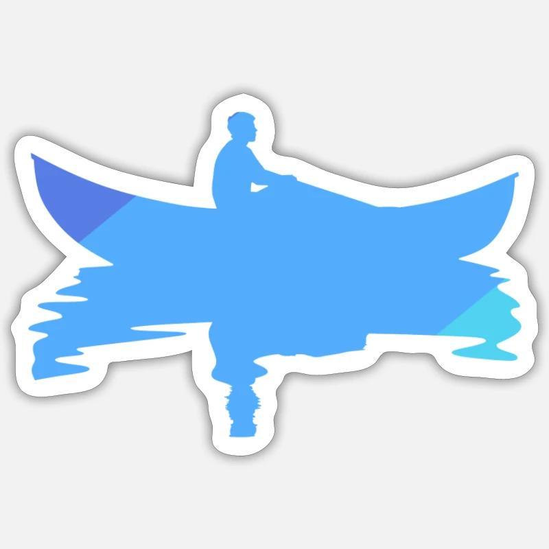 Canoeing, whitewater, rowing Sticker size S (10 x 10 cm)